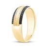 Thumbnail Image 2 of Adore Men's Black Diamond Two-Row Anniversary Ring 1/4 ct tw 14K Yellow Gold