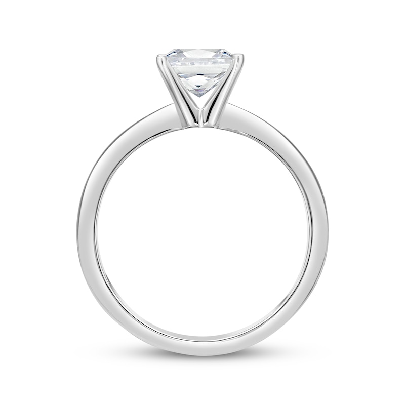 Main Image 3 of Lab-Grown Diamonds Princess-Cut Solitaire Engagement Ring 1-1/2 ct tw 14K White Gold (F/SI2)