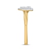Thumbnail Image 2 of Diamond Heart Halo Promise Ring 1/5 ct tw 10K Yellow Gold