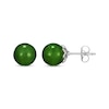 Thumbnail Image 3 of Round Nephrite Jade Stud Earrings Sterling Silver