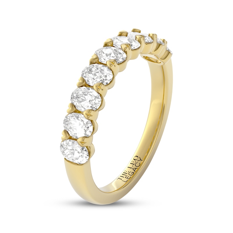 Main Image 2 of THE LEO Legacy Lab-Grown Diamond Oval-Cut Anniversary Ring 1-1/4 ct tw 14K Yellow Gold