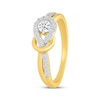 Thumbnail Image 2 of Diamond Double Knot Fashion Ring 1/3 ct tw 24K Yellow Gold Vermeil Sterling Silver