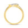 Thumbnail Image 3 of Diamond Double Knot Fashion Ring 1/3 ct tw 24K Yellow Gold Vermeil Sterling Silver