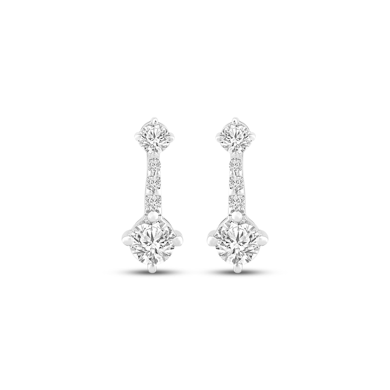 Main Image 2 of Milestones Diamond Drop Earrings 1/4 ct tw Sterling Silver