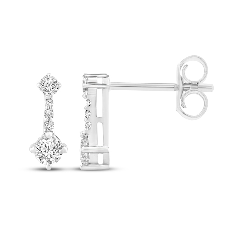 Main Image 3 of Milestones Diamond Drop Earrings 1/4 ct tw Sterling Silver