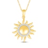 Thumbnail Image 1 of Diamond Sun Necklace 1/10 ct tw 24K Yellow Gold Vermeil Sterling Silver 18"