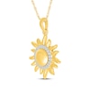 Thumbnail Image 2 of Diamond Sun Necklace 1/10 ct tw 24K Yellow Gold Vermeil Sterling Silver 18"