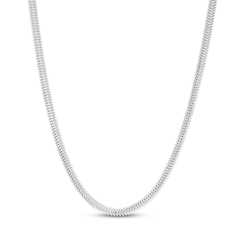 Main Image 1 of 2.6mm Diamond-Cut Snake Chain Necklace Hollow Sterling Silver 18"