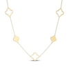 Thumbnail Image 1 of Clover Station Necklace 24K Yellow Gold Vermeil Sterling Silver 18"