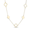 Thumbnail Image 2 of Clover Station Necklace 24K Yellow Gold Vermeil Sterling Silver 18"
