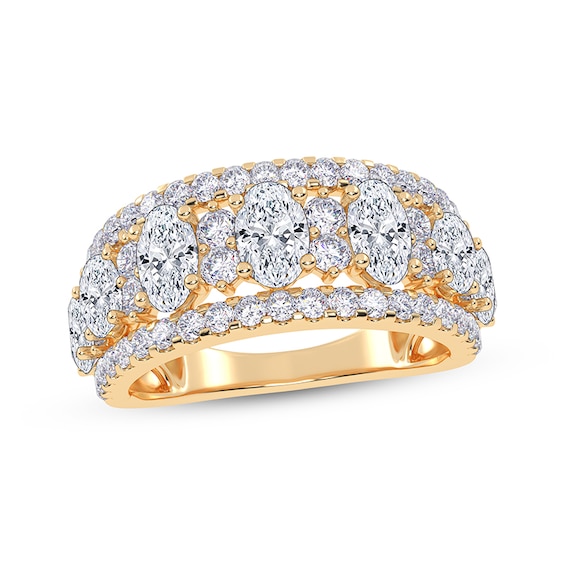 KAY Lab-Grown Diamonds Oval & Round-Cut Ring 2 ct tw 14K Yellow Gold