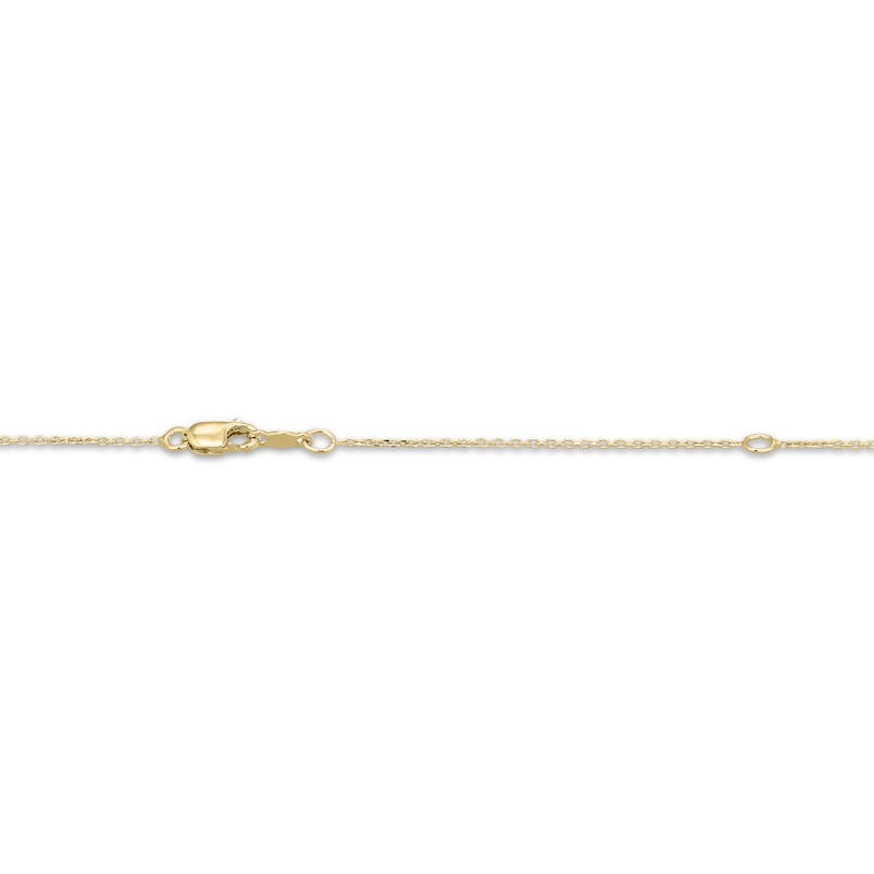 Main Image 4 of White Lab-Created Sapphire Cross Necklace 24K Yellow Gold Vermeil Sterling Silver 18"
