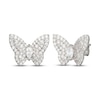 Thumbnail Image 1 of Marquise & Round-Cut White Lab-Created Sapphire Butterfly Earrings Sterling Silver