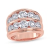 Thumbnail Image 1 of Adore Men's Lab-Grown Diamonds Two-Row Wedding Band 5 ct tw 14K Rose Gold