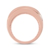 Thumbnail Image 3 of Adore Men's Lab-Grown Diamonds Two-Row Wedding Band 5 ct tw 14K Rose Gold