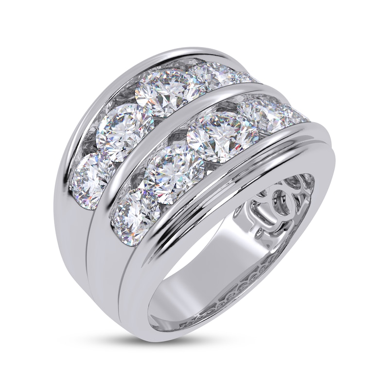 Main Image 2 of Adore Men's Lab-Grown Diamonds Two-Row Wedding Band 5 ct tw 14K White Gold