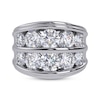 Thumbnail Image 4 of Adore Men's Lab-Grown Diamonds Two-Row Wedding Band 5 ct tw 14K White Gold