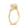 Thumbnail Image 2 of Adore Princess-Cut Diamond Halo Engagement Ring 1 ct tw 14K Yellow Gold