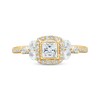 Thumbnail Image 3 of Adore Princess-Cut Diamond Halo Engagement Ring 1 ct tw 14K Yellow Gold