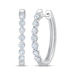 KAY Lab-Grown Diamonds Hoop Earrings 1/2 ct tw 10K White Gold