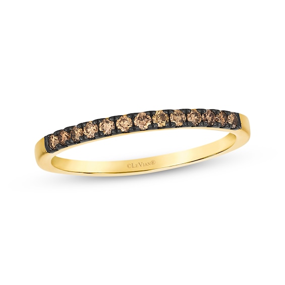 Le Vian Chocolate Diamonds Stackable Ring 1/5 ct tw 14K Honey Gold