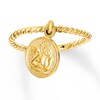 Dangle Ring Angel Charm 14K Yellow Gold
