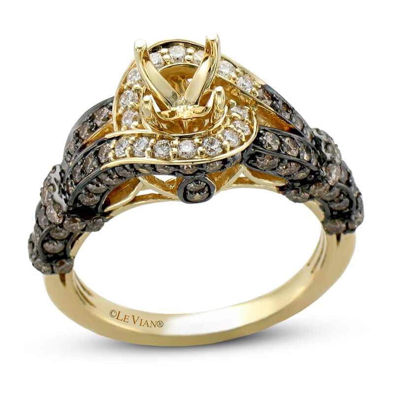 Le Vian Bridal Semi-Mount Ring 1-1/2 ct tw Diamonds 14K Honey Gold
