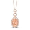 Thumbnail Image 1 of Le Vian Couture Morganite Necklace 7/8 ct tw Diamonds 18K Strawberry Gold 18"
