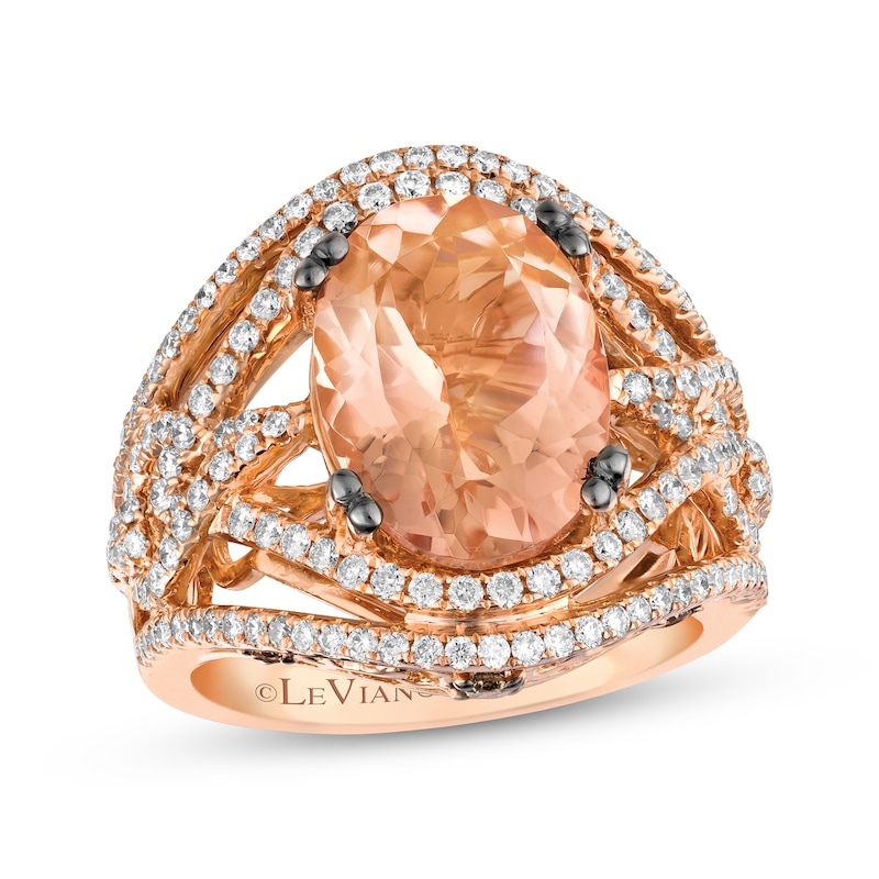 Le Vian Couture Morganite Ring 1 ct tw Diamonds 18K Strawberry Gold