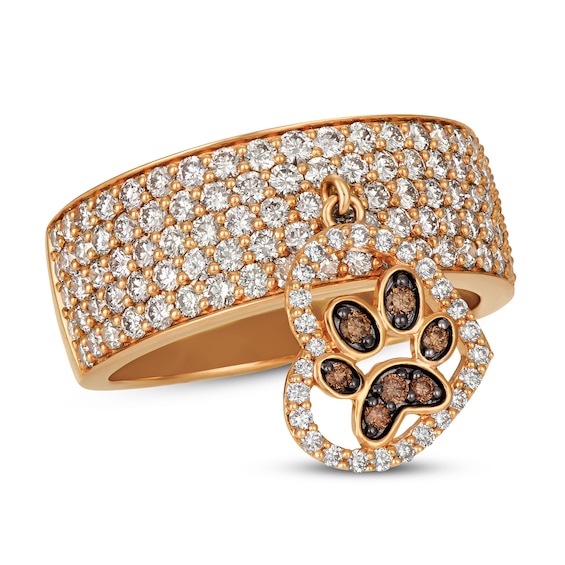Le Vian Ombre Diamond Ring 1-5/8 ct tw 14K Strawberry Gold - Size 7