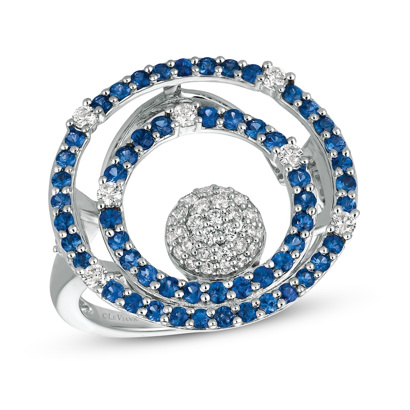 Main Image 1 of Le Vian Sapphire Ring 3/8 ct tw Diamonds 14K Vanilla Gold - Size 7