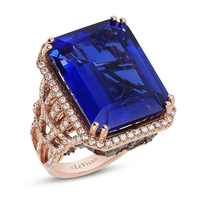 Le Vian Couture Tanzanite Ring 1-5/8 ct tw Diamonds 18K Strawberry Gold