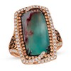 Thumbnail Image 1 of Le Vian Couture Peacock Aquaprase Ring 1 ct tw Diamonds 18K Strawberry Gold - Size 7