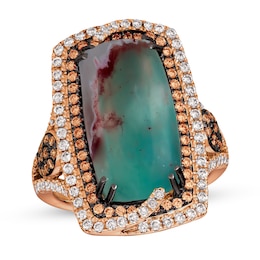 Le Vian Couture Peacock Aquaprase™ Ring 1 ct tw Diamonds 18K Strawberry Gold - Size 7