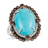 Le Vian Couture Turquoise Ring 3/4 ct tw Diamonds 18K Vanilla Gold