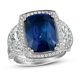 Le Vian Couture Sapphire Ring 1-1/2 ct tw Diamonds 18K Vanilla Gold - Size 7