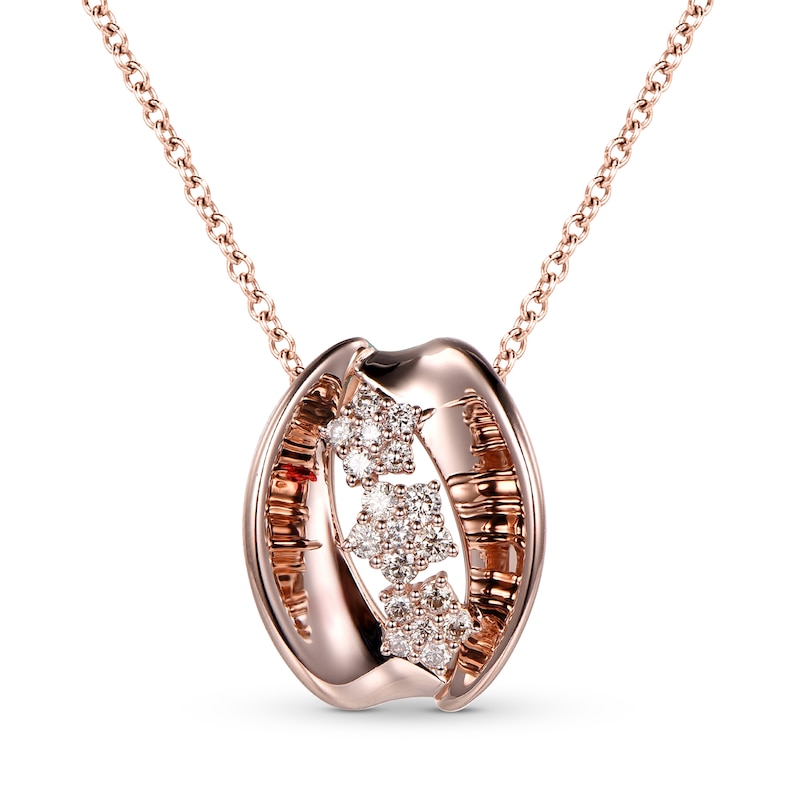 Main Image 1 of Le Vian Creme Brulee Diamond Necklace 3/8 ct tw 14K Strawberry Gold 20"