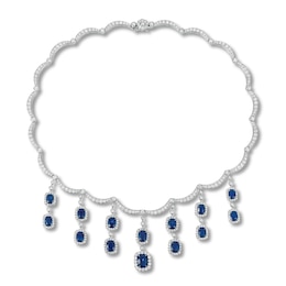 Le Vian Couture Sapphire Necklace 11-1/2 ct tw Diamonds 18K Vanilla Gold
