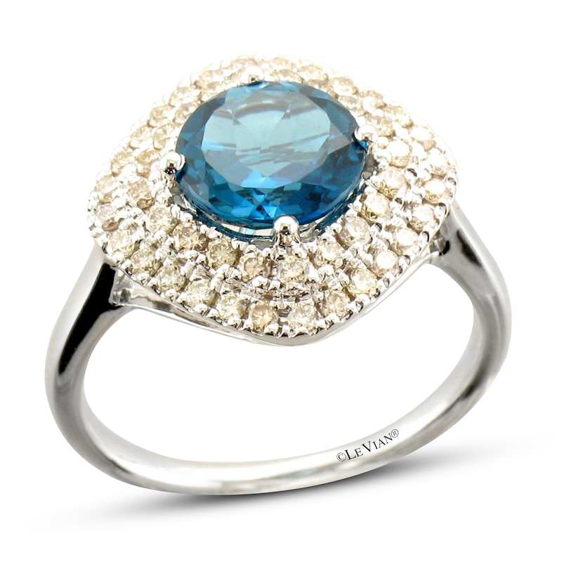Main Image 1 of Le Vian Creme Brulee Topaz Ring 1/2 ct tw Diamonds 14K Vanilla Gold - Size 7