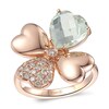 Le Vian Creme Brulee Quartz Ring 1/3 ct tw Diamonds 14K Strawberry Gold