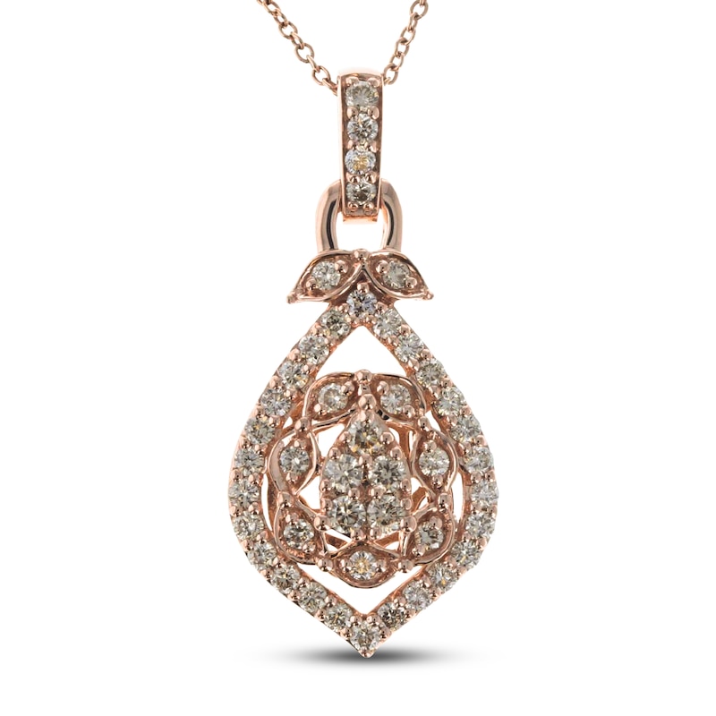 Main Image 1 of Le Vian Creme Brulee Necklace 7/8 ct tw Diamond 14K Strawberry Gold 18"