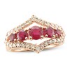 Le Vian Creme Brulee Ruby Ring 5/8 ct tw Diamonds 14K Strawberry Gold