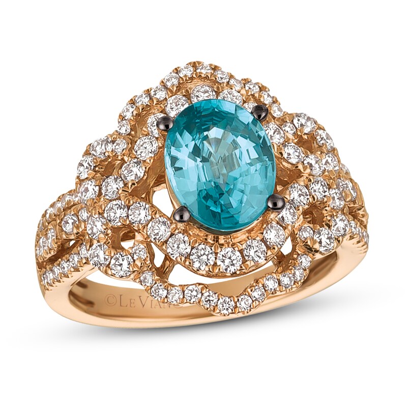 Le Vian Zircon Ring 7/8 ct tw Diamonds 14K Strawberry Gold