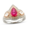 Le Vian Couture Pink Sapphire Ring 3/4 ct tw Diamonds 18K Two-Tone Gold