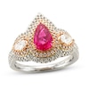 Thumbnail Image 1 of Le Vian Couture Pink Sapphire Ring 3/4 ct tw Diamonds 18K Two-Tone Gold - Size 7