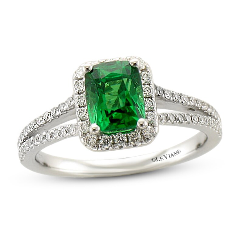Le Vian Couture Tsavorite Ring 1/3 ct tw Diamonds 18K Vanilla Gold