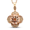 Thumbnail Image 1 of Le Vian Morganite Necklace 1/6 ct tw Diamonds 14K Strawberry Gold 20"