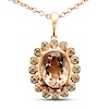 Thumbnail Image 1 of Le Vian Morganite Necklace 1/8 ct tw Diamonds 14K Strawberry Gold 20"