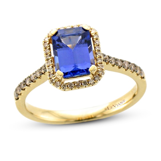 Le Vian Tanzanite Ring 1/4 ct tw Diamonds 14K Honey Gold - 7