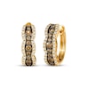 Thumbnail Image 1 of Le Vian Chocolate Waterfall Diamond Hoop Earrings 1 ct tw 14K Honey Gold